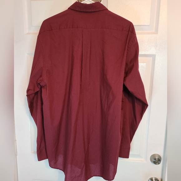 (704) Hill Archer Men's Classic Long Sleeve Dress Shirt, Size: 16.5, Maroon - Picture 12 of 12